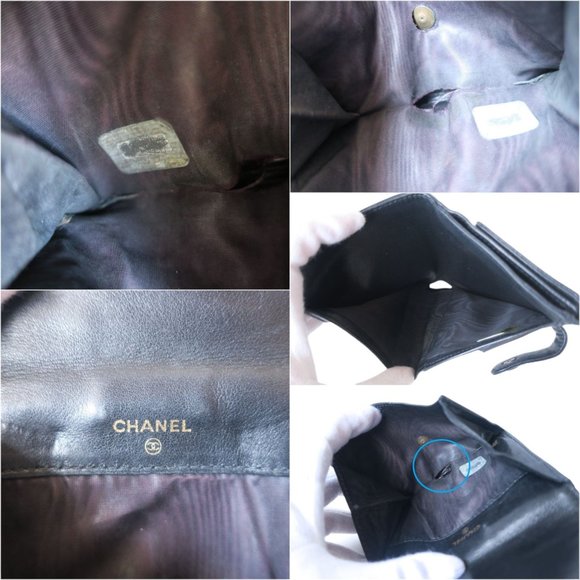 353119F V Chanel Wallet Black CC Caviar Leather - Picture 4 of 10